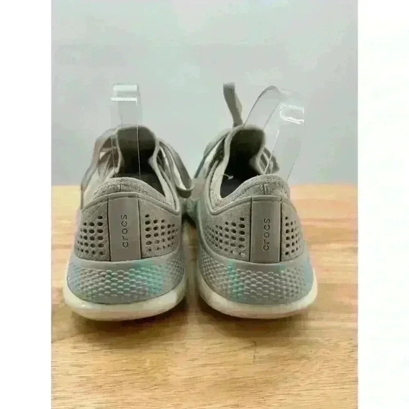 Crocs Women's LiteRide 360 Marbled Pacer - Pearl White/Gray/Aqua - Size 10 - Picture 7 of 10